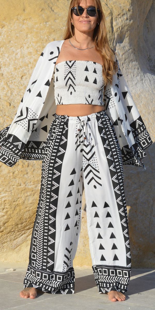 8028-C- KIMONO INCANICO CORTO BLANCO