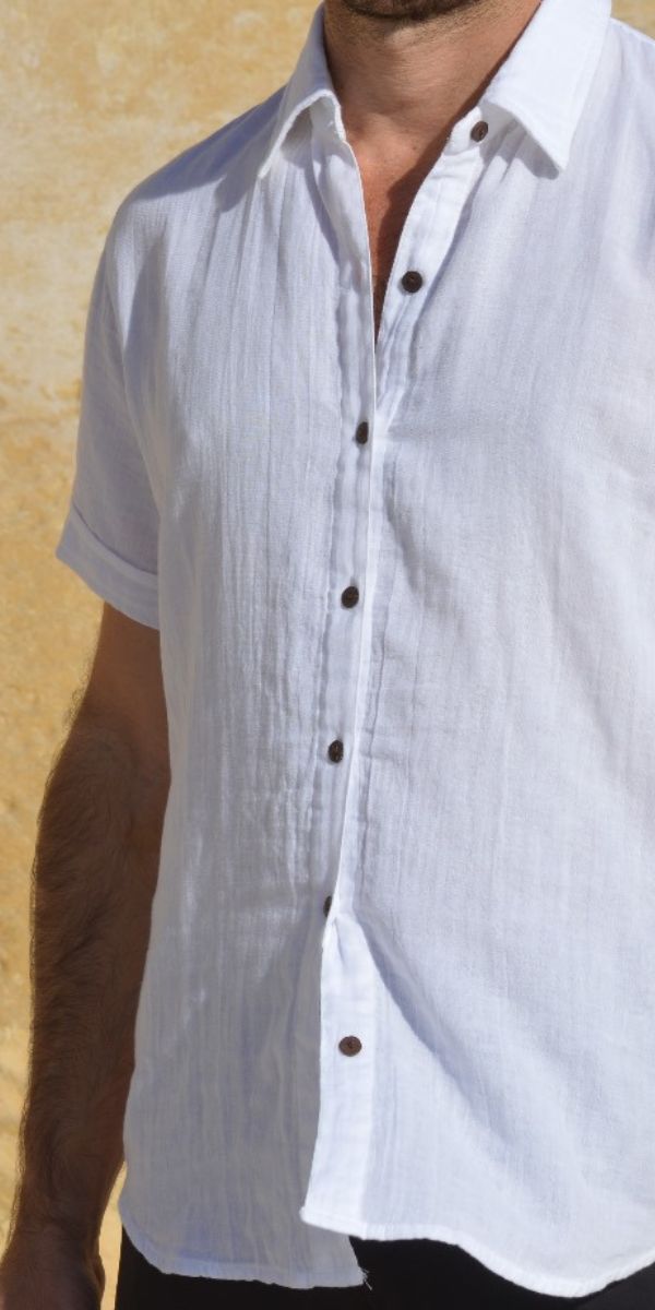 CAMISA HOMBRE MOD 9 (BLANCA LISA)
