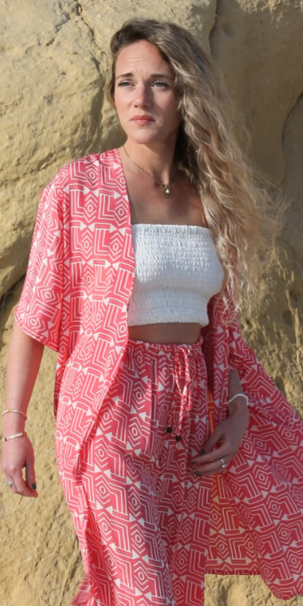 KS-85-763 KIMONO + TROUSER SEDA FRÍA