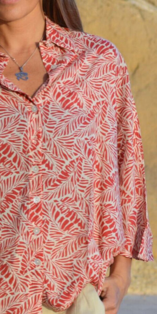 07513A- CAMISA BUTTERFLY ROJA