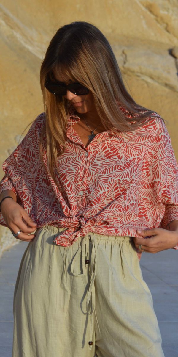 07513A- CAMISA BUTTERFLY ROJA