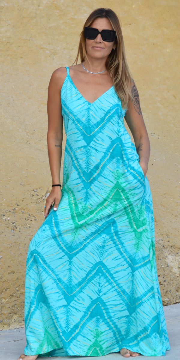 09470-B LALA LONG DRESS BLUE