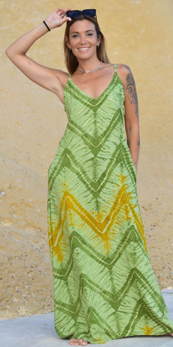 Cód-09470-G LALA LONG DRESS GREEN