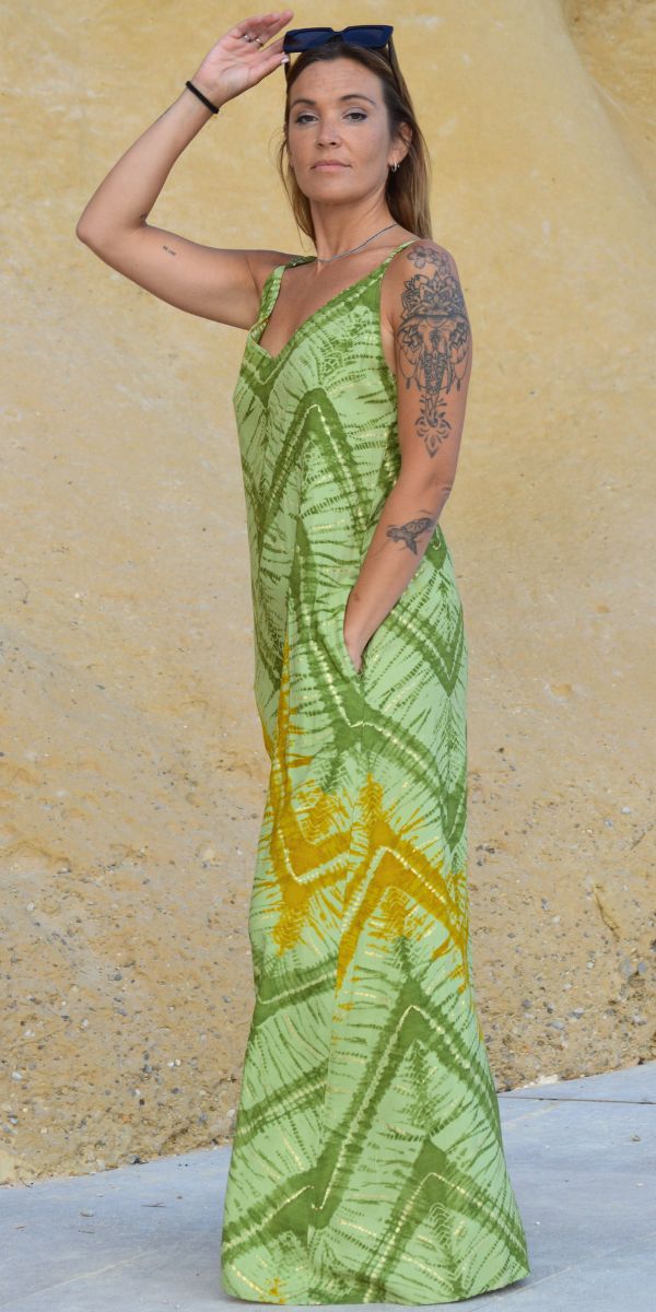 Cód-09470-G LALA LONG DRESS GREEN