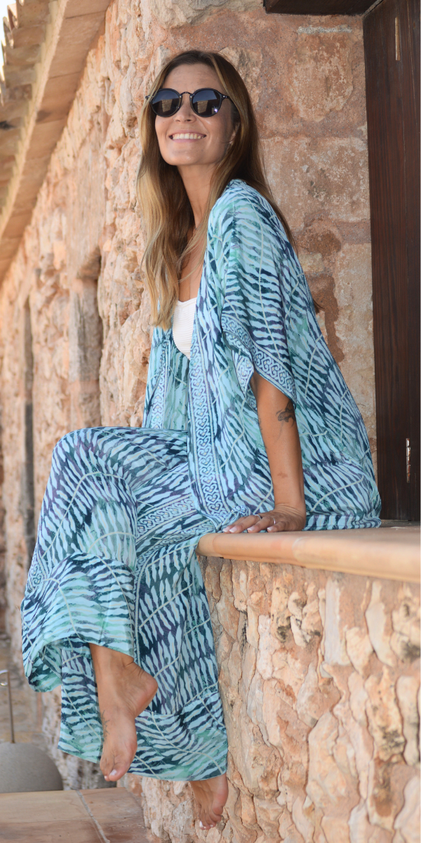 KS-85-763 KIMONO + TROUSER SEDA FRÍA