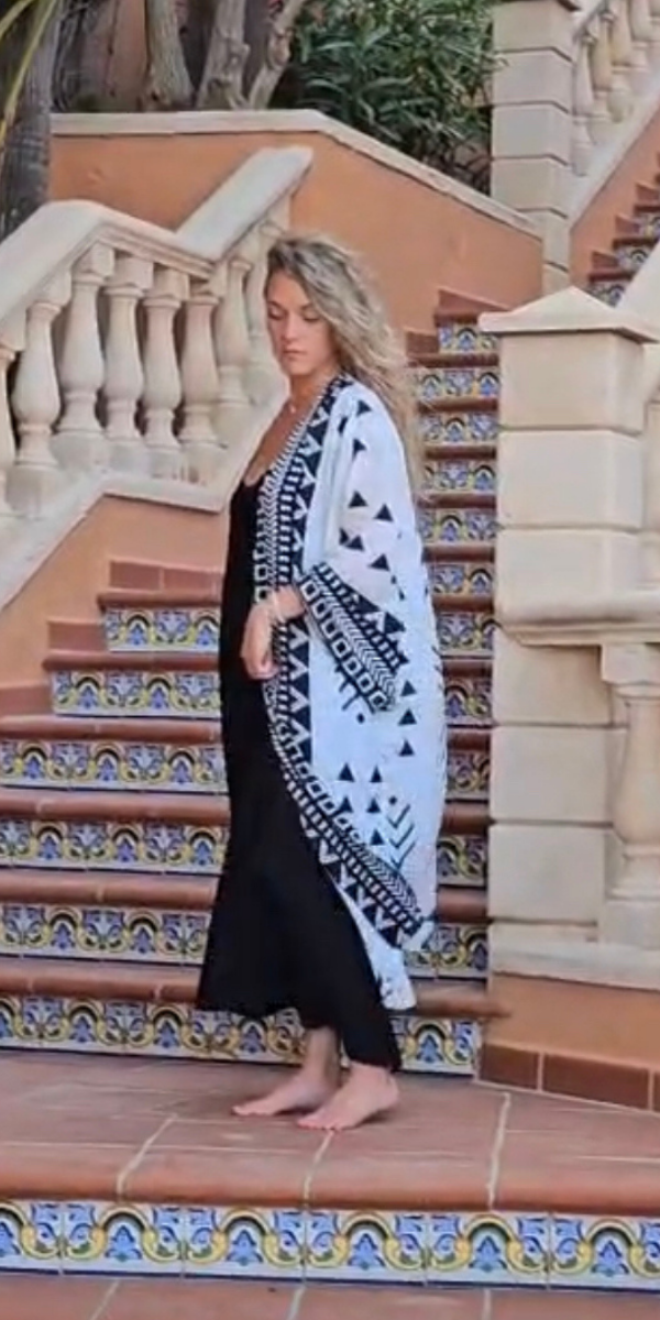 8028/L KIMONO INCAICO SEDA LARGO