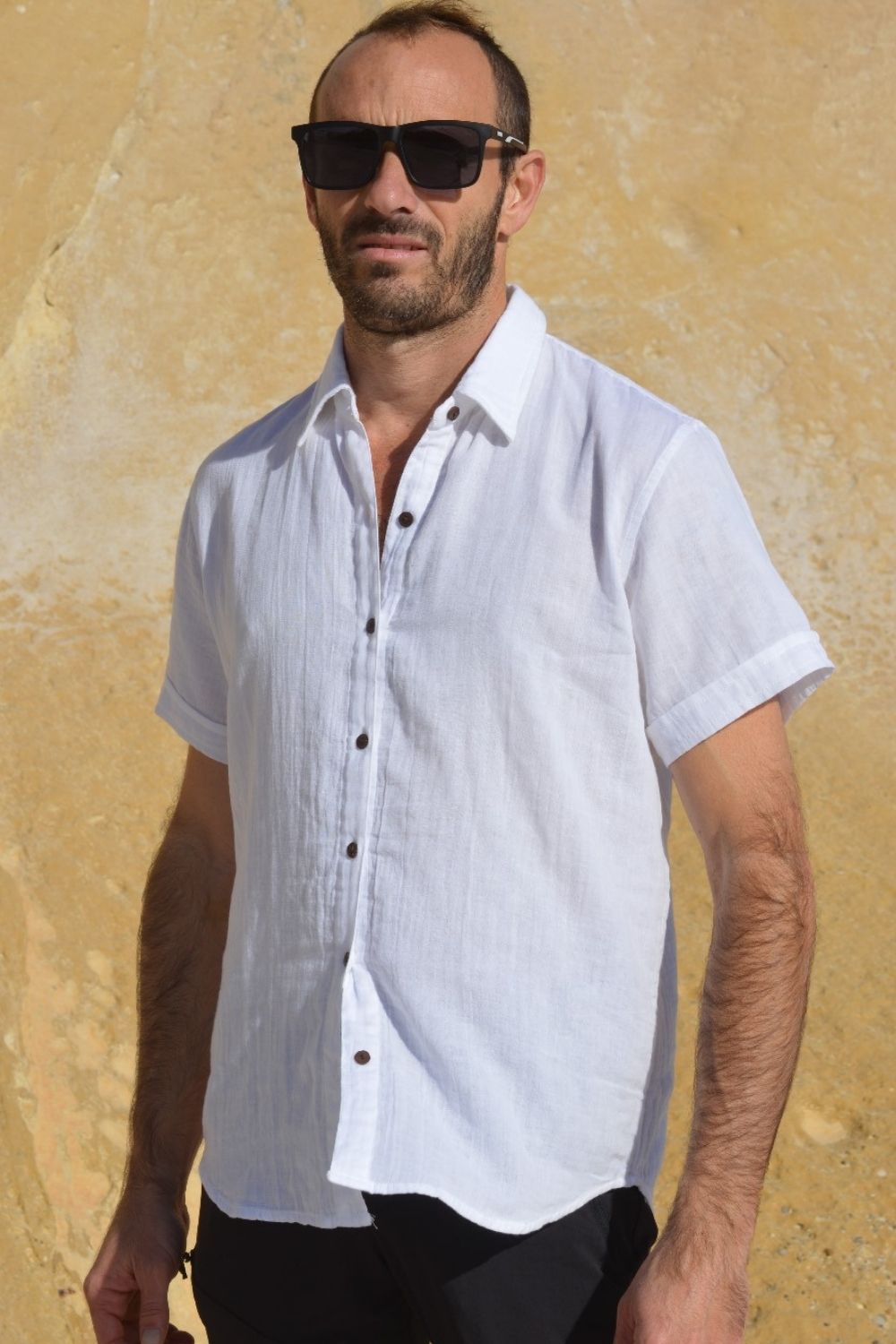 CAMISA HOMBRE MOD 9 (BLANCA LISA)