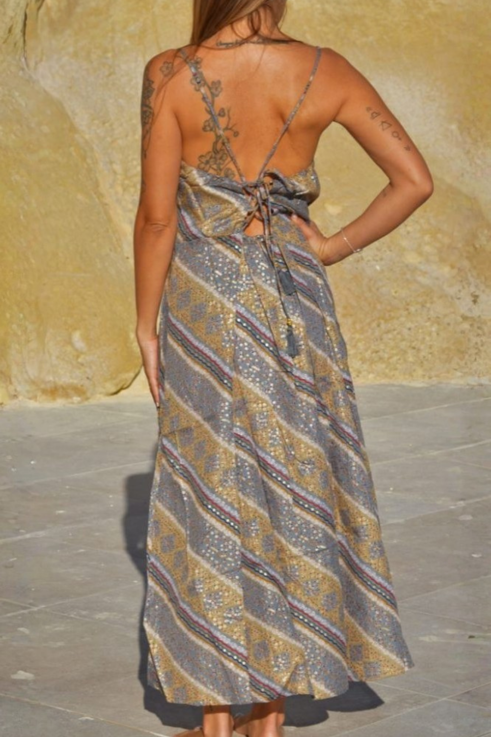 2328- TOSSA LONG DRESS AZUL