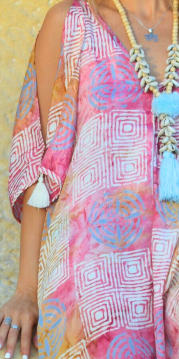 PO297- TÚNICA SAREE ROSA